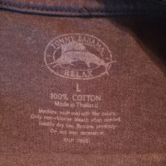 Tommy Bahama Friday Night Lights 100% Cotton Short Sleeve Tee, Large, Dark Brown - Picture 6 of 6
